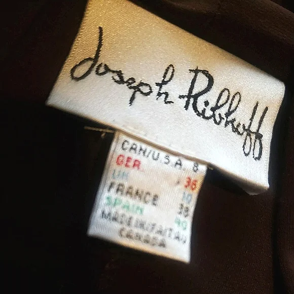 Vintage 1980's Joseph Ribkoff swing dress, twist front - Picture 6 of 10